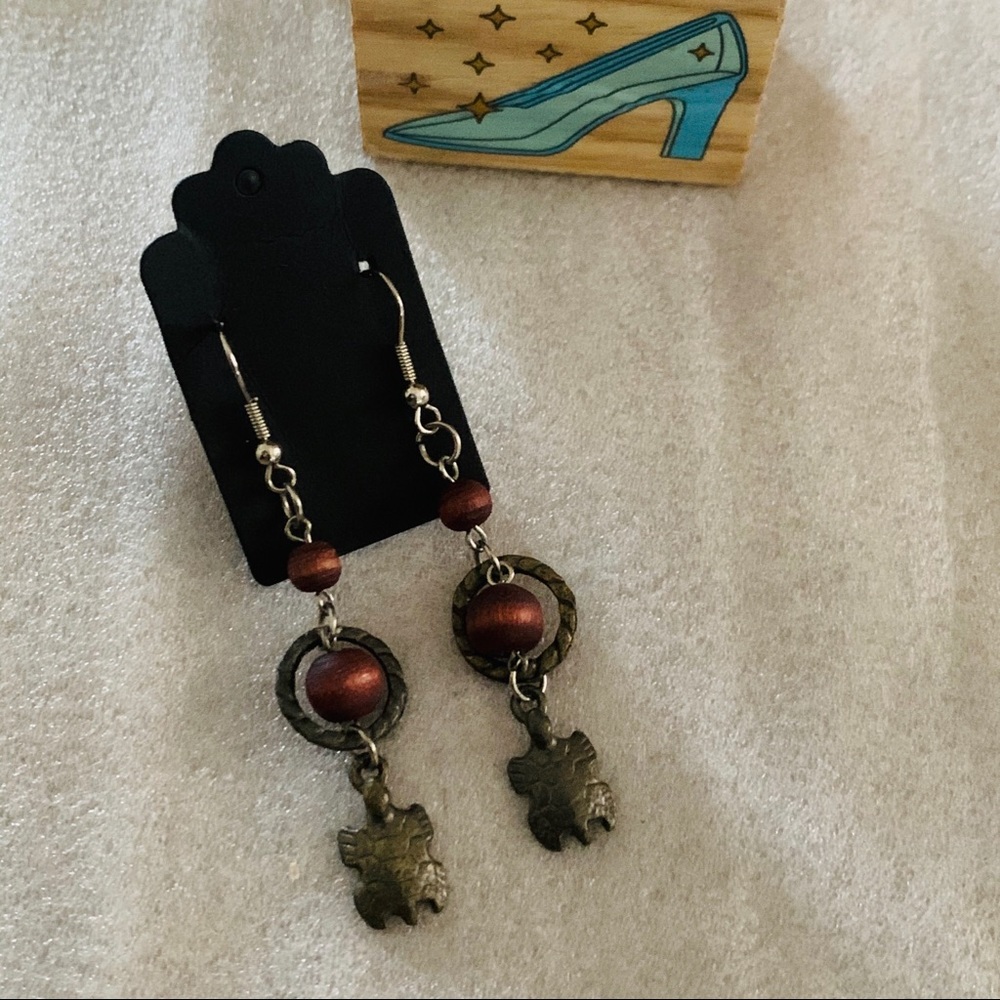 Vintage Retro Boho Sea Turtle Earrings